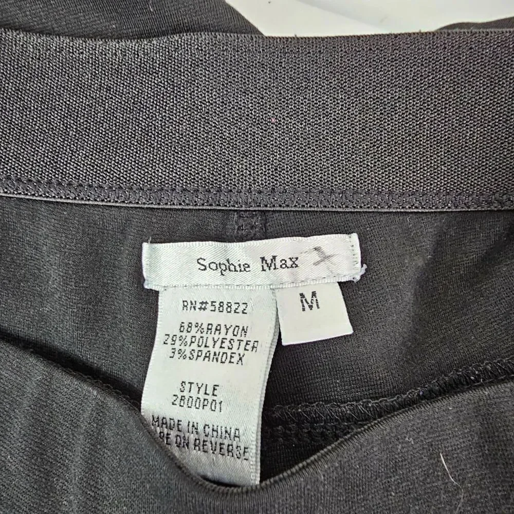 Sophie Max Womens Leggings‎ Slim Stretch Black Pants Size M Casual